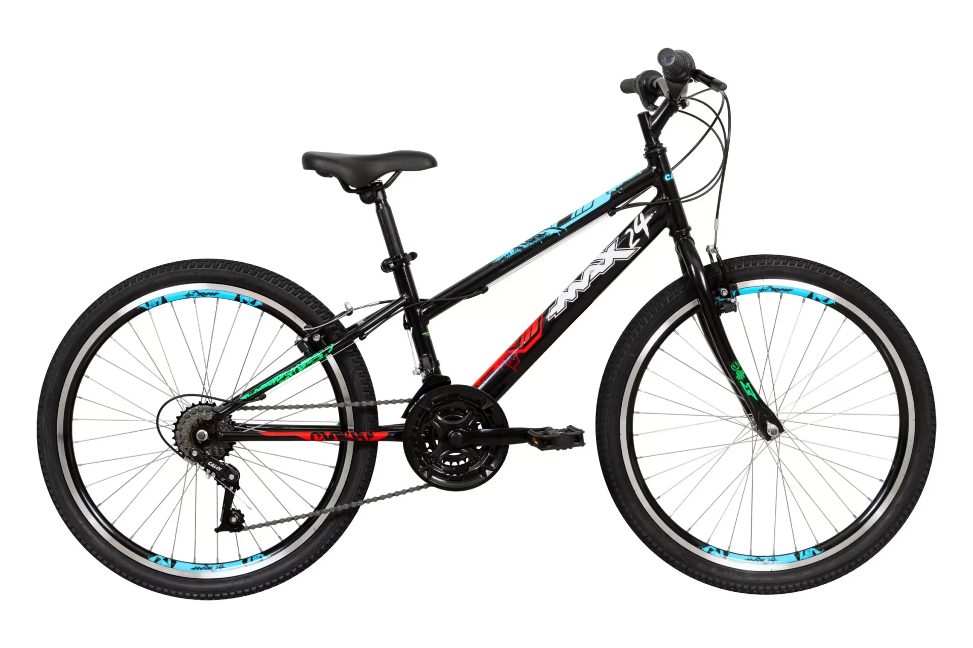 Bicicleta Caloi Max Front 24 unissex com suspensão dianteira e 21 marchas